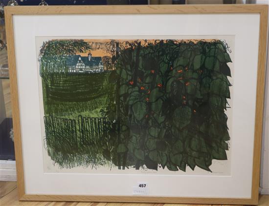 Robert Taverner, limited edition print, Country Garden and Beans, signed, 31/60, 43 x 58cm